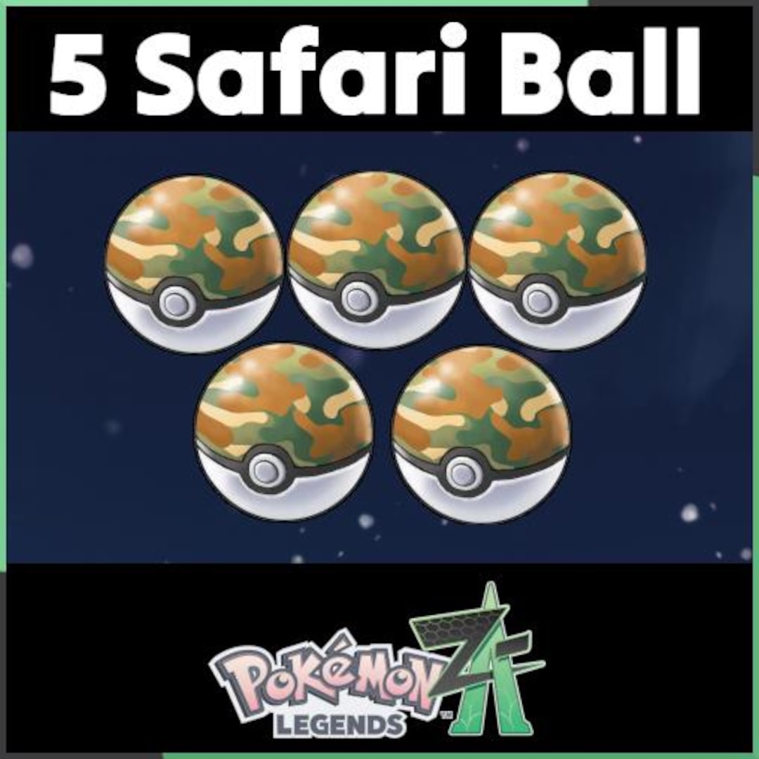 5 Safari Ball Bundle Pokemon Item Apriballs Pokémon Legends Z-A