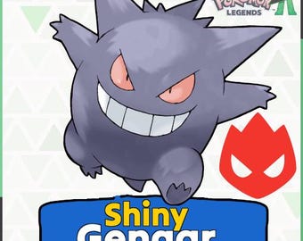 Shiny Alpha Gengar Lv. 25 Comes With Master Ball Pokémon Legends Z-A Haunter Gastly Pokédex Trade Evolve Evolution Pokedex Pokemon ZA PLZA