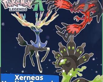 Zygarde Xerneas Yveltal Bundle Legendary Pokemon Non Shiny Kalos Legendaries Pokémon Legends: Z-A Non-Shiny For Switch 1 & 2 Edition ZA PLZA
