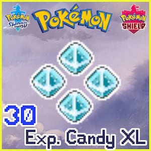 Caramelle EXP XL x30 / Oggetti Pokémon Spada e Scudo / Potenziamento rapido del livello / Pacchetto regalo di preparazione alla battaglia / Potenziamento del livello / Salire di livello velocemente SWSH