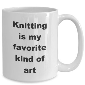 Knitting as Art Mug Gift for Knitter
