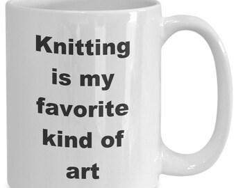 Tejer como regalo de taza de arte para tejedor