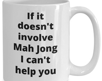 Mah jong coffee mug funny gift idea for mah jong player