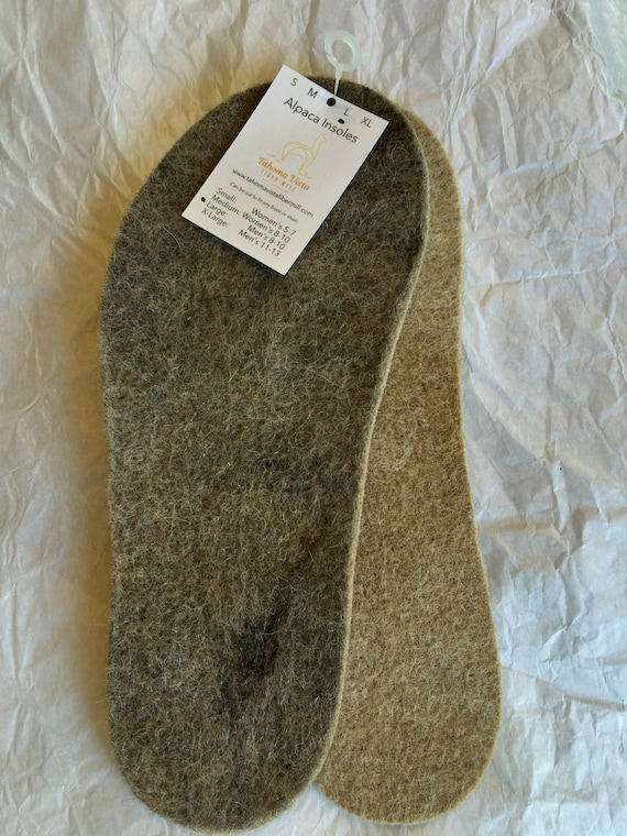 Alpaca Wool Blend Insoles: Needle Felted Boot Liners