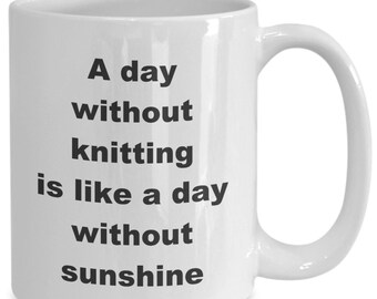 Taza divertida de tejido: regalo para tejedores