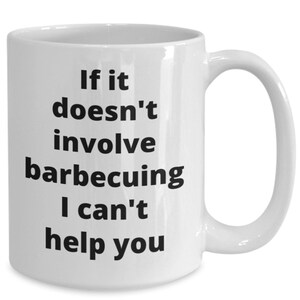 Barbecuing coffee mug funny gift idea for master bbq griller