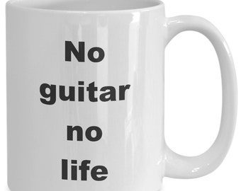 Taza de café de guitarra regalo divertido para guitarrista profesor estudiante músico