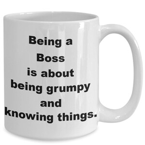Boss coffee mug from employee 11 or 15 oz ceramic