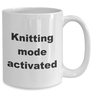 Funny Knitting Mug Gift for Knitter Yarn Lover Crafter Mom Sister Friend Girlfriend Wife