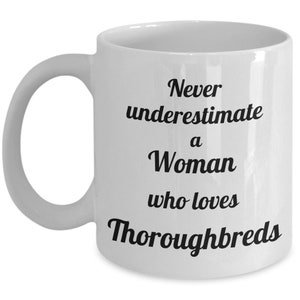 Thoroughbred horse lover mug, gift for thoroughbred lover, funny thoroughbred mug image 2