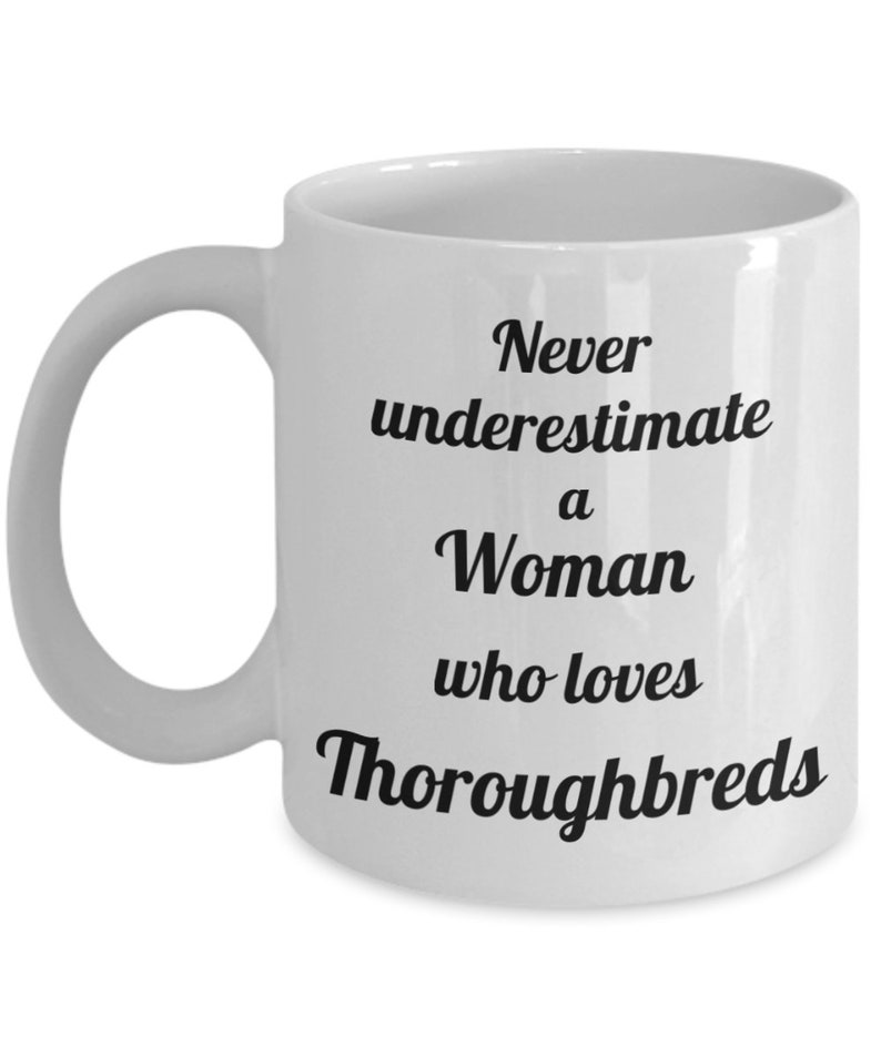 Thoroughbred horse lover mug, gift for thoroughbred lover, funny thoroughbred mug image 2