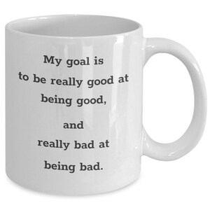 Good at good bad at bad mug, gift for goal setter, gift for him, gift for her
