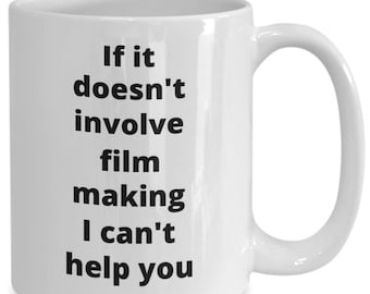 Film maken koffiemok grappig cadeau idee voor filmmaker videograaf filmregisseur producent professionele hobby