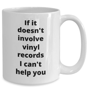 Tasse à café en disque vinyle, idée cadeau amusante pour collectionneur de vinyle, revendeur, acheteur, vendeur, t-shirt, tasse de voyage