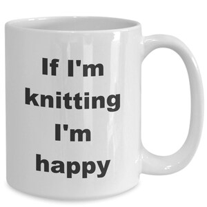 Funny Knitting Mug Gift for Knitter Yarn Lover Crafter Mom Sister Friend