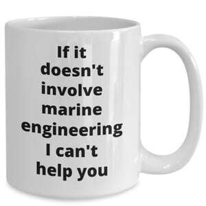 Mariene ingenieur koffiemok grappig cadeau idee voor engineering student leraar belangrijke afgestudeerde t-shirt reismok