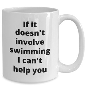 Swimming coffee mug funny gift idea for swimmer swim team coach