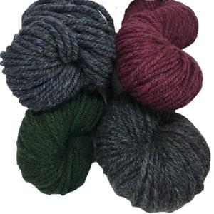 Essential Elements Bulky Yarn, Alpaca Wool Blend, Red, Green, Slate, Natural Silver for Knitting, Crocheting
