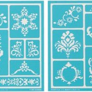 Martha Stewart Adhesive Stencils Scrolls Safari Patterns