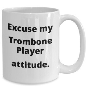 Regalo divertido de la taza del jugador del trombón para el trombonista