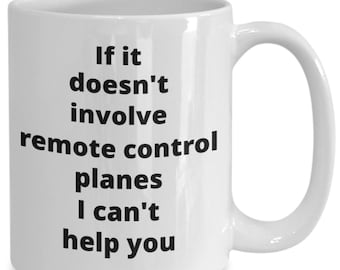 Remote control plane coffee mug funny gift idea for rc airplane pilot