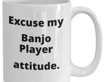 Funny Banjo Player Mug Gift for Dixie Band Musician