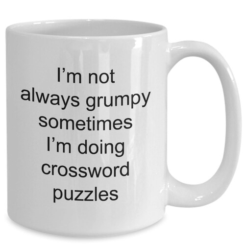 Crossword Mug Crossword Gift Crossword Puzzles Crossword ...