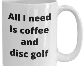 Disc golfer coffee mug funny gift idea for disc golf player coach