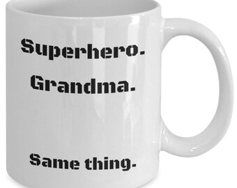 Superheld Oma Tasse, lustiges Geschenk für Oma, Geschenk vom Enkel, Geschenk von der Enkelin