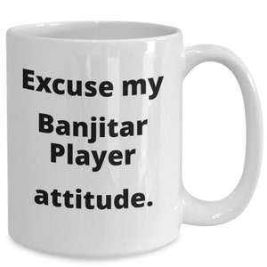 Grappige Banjitar speler mok cadeau voor 6-snarige Banjo speler Dixie Band Dixieland muzikant