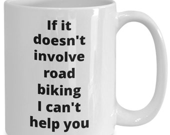 Road biking coffee mug funny gift idea for road biker cyclist