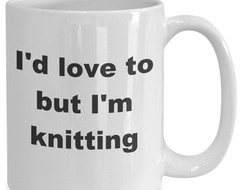 Funny Knitting Mug Regalo para Knitter Yarn Lover Crafter