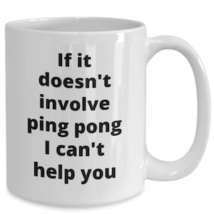 Ping pong coffee mug funny gift idea for table tennis player