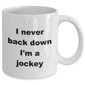 Jockey mug gift for jockey, horse racing