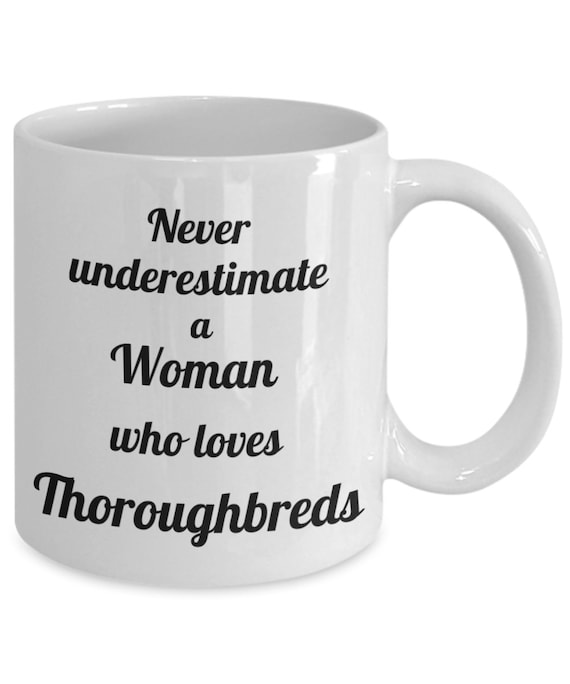 Thoroughbred horse lover mug, gift for thoroughbred lover, funny thoroughbred mug