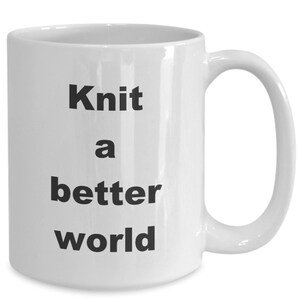 Funny Knitting Mug Gift for Charity Knitter Mom Sister Friend Volunteer
