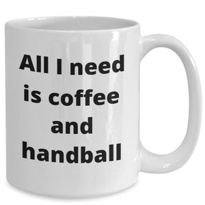 Handball coffee mug funny gift idea for player team coach travel mug t-shirt