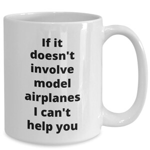 Model airplane builder coffee mug funny gift idea for model collector