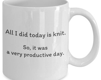 Knitting Coffee Mug: Funny Gift for Yarn Lover