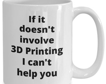3D printing coffee mug funny gift idea for hobby professional 3D printer