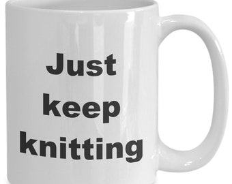 Lustiger strickender Becher-Geschenk für Stricker-Garn-Liebhaber-Handwerker-Mama-Schwester-Freund