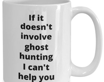 Spookjacht koffiemok grappig cadeau idee voor spookjager paranormale activiteitenonderzoeker