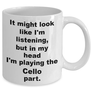 Cellospieler Kaffeebecher Cellist Orchester Musiker Lehrer 11 oder 15 oz