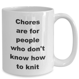 Funny Knitting Mug Gift for Knitter Yarn Lover Crafter