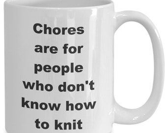 Funny Knitting Mug Gift for Knitter Yarn Lover Crafter