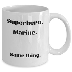Superhero Marine Mug gift for Marine