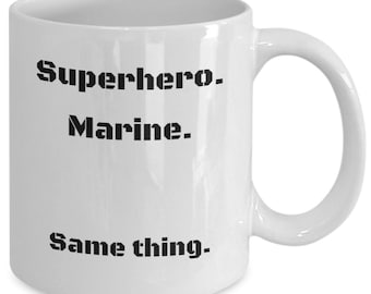 Superheld Marine Tasse Geschenk für Marine