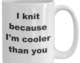 Regalo de taza de punto fresco para el amante del punto