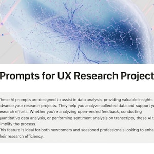 AI Prompts for UX Research Projects