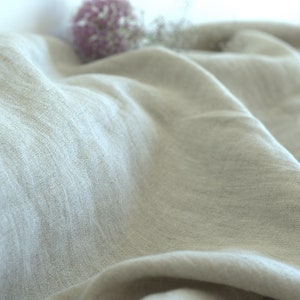 Linen fabric by yard 71&quot;/180 cm natural wide linen fabric by meter, undyed linen fabric cut to length natural european flax ready to ship